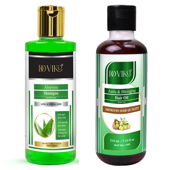Aloe Vera Shampoo and Amla Bhringraj Oil