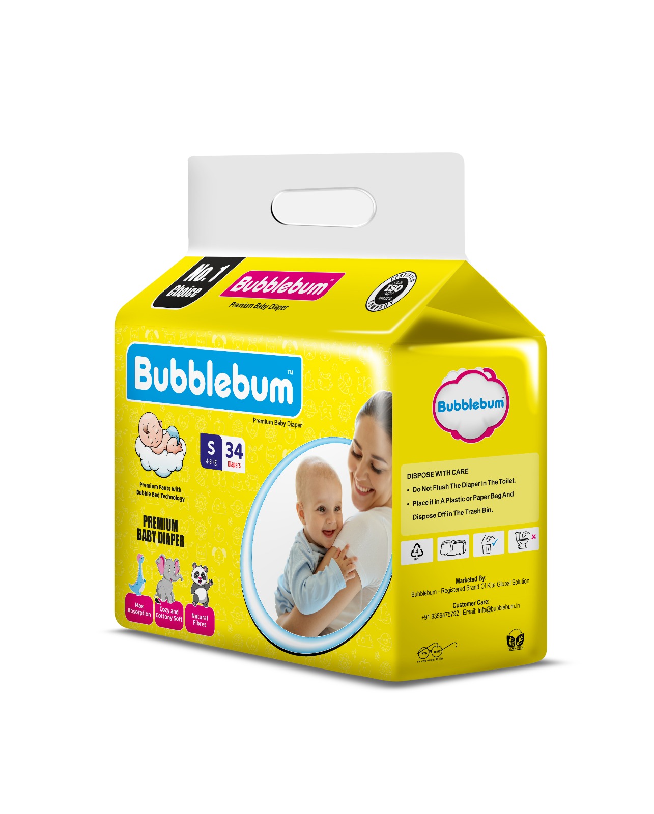 Bubblebum Baby Diapers (S)